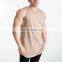 Wholesale Factory Direct Scooped Bottom Shaped Custom Logo Printed OEM Men's Custom Logo Gym Stringer Tank Top