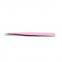 Tweezers beauty tool planting/grafting eyelashes bird's nest hair picking stainless steel straight head tweezers pink pointed cute sticker