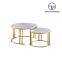 Modern Gold Stainless Steel Leg marble top round living room home furniture luxury side center coffee tea table