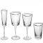 Triangle-Shaped Glassware Series Gold Silver Rimmed Glass Cup Champagne Flute Water Wine Goblet On Wholesale