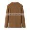 Customized Women's Knitted Full Zip Cashmere Cardigan Sweater Turn Down Collar Solid Casual Style Winter Apparel with Pockets