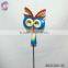metal owl outdoor garden decor stake