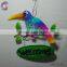 a parrot standing on branch animal wall hanging decoration