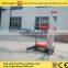 automatic single mast aluminium alloy lift platform 10m 100kg