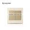 New Type Golden aluminum 1 Gang 2 Way Wall Light Switch