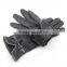 women touch screen woolen gloves with leather bow mouth and hand clasp