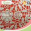 Cheap lace fabric for women clothes orange chemical lace fabric