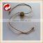 quality string seal tag, hang tag string, garment plastic seal tag apricot seal tag crystal beads string