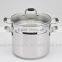 high quality multi function stainless steel spaghetti pot with induction bottom and silicone handle
