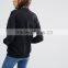 Hot selling cheap black zip up 280cbc hoodies women