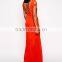 Orange lady gown designs dress summer apparel suppliers
