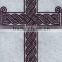 New using embroidery machine sew out Cross with dove 100%embroidery patches for sale.
