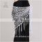High Fashion Rose Red Crochet Belly Dance Hip Scarf With Sequin