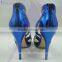Blue patent leather shoe womans sandals for 2015 summer