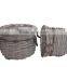 2pcs Garden Flower Basket With Rope Handle And Plastic Liner