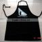 cheap BBQ apron &cotton apron for kitchen and promotion black bib apron with printing -82