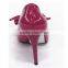 Rose red medium heel Round Toe Pump shoes