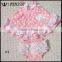 Wholesale Fashion Summer High Quality 100% Cotton Sleeveless Baby Ruffled Outfit Sets