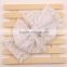 Fancy knitted baby butterfly flower bownot wide lace headband girl princess soft knitted knot headband