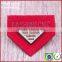 Private white pu jeans clothing leather patch label
