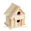 Trade Assurance Antique Imitation Outdoor Garden Decoration Wooden Bird House Feeder