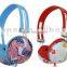 Newest adjustable circumaural 3.5mm over-ear stereo headphone with water transferring design