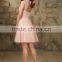 Fashion dress China manufacture Real sample peach colour bridesmaid dress pattens 2015 ( BDAL-5009)