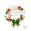 Christmas Party Theme Eco-friendly Zinc Alloy Material Gold Plated Enamel Christmas Wreath Brooches Pin Jewelry