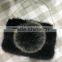 Luxury Adorable Design Mink Fur Chain Purse With Huge Fox Fur Pompom Ladies Cute Handbag Wallet
