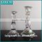 pearl color crystal tall glass candle holder for wedding