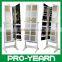 Two Door Wooden Mirrored Jewelry Cabinet with Floor Standing Armoire Furniture Designs and Base below and Cosmetic Mirror inside