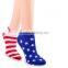 terry ankle american flag socks