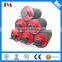Rubber lagging flat belt drive pulley