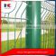 Curved welded wire mesh fence panel