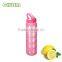 high quality glass water bottle with food grade silicone sleeve and PP lid BPA FREE