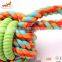 cotton rope knot dog rope toy eco friendly with rubber toy