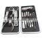 Stone Pattern Case+12pcs/Set Nail Clipper Kit Nail Care Set Pedicure Scissor Tweezer Knife Ear Pick Utility Manicure Set