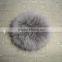 High quality Cute Fluffy 6cm-10cm rabbit fur pompoms for Beanie Hat