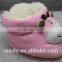 Wool Feel Fabric Newborn Baby Moccasin Shoe Pattern in Animal Shape