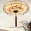 New Chinese style classical droplight cloth round the study bedroom teahouse hotel lighting restaurant hand-painted Lighting