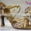 three color leopard ladies Latin dance shoes factory directly price