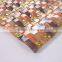 ZTCLJ JY-G-20 Golden Blue and White Decorative Premium Mosaic Wavy Glass Tile Office Wall Decor Glass Mosaic Tile