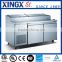 Commercial Pizza Refrigerated Table, ETL/NSF Restaurant Kitchen Equipment with GN Pans and Cutting Boards