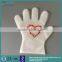Thick green plastic disposable gloves for beauty shampoo kitchen use
