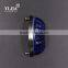 half round style zinc blue color crystal knobs for cabinets