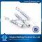 India supplier high qualith flat head white zinc plated hex deep hold 7*50 confirmat screw