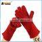 BSSAFETY factory price 2016 wholesale leather welding safety work glove