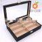 Leather Box 8 Slots For Eyeglass Sunglass Glasses Display Case Storage Organizer Collector