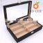 Leather Box Eyeglass Display case Organizer Jewelry Storage Case