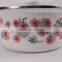 6Pcs Flower 18/20/24Cm Enamel Cookware Set With Decoration